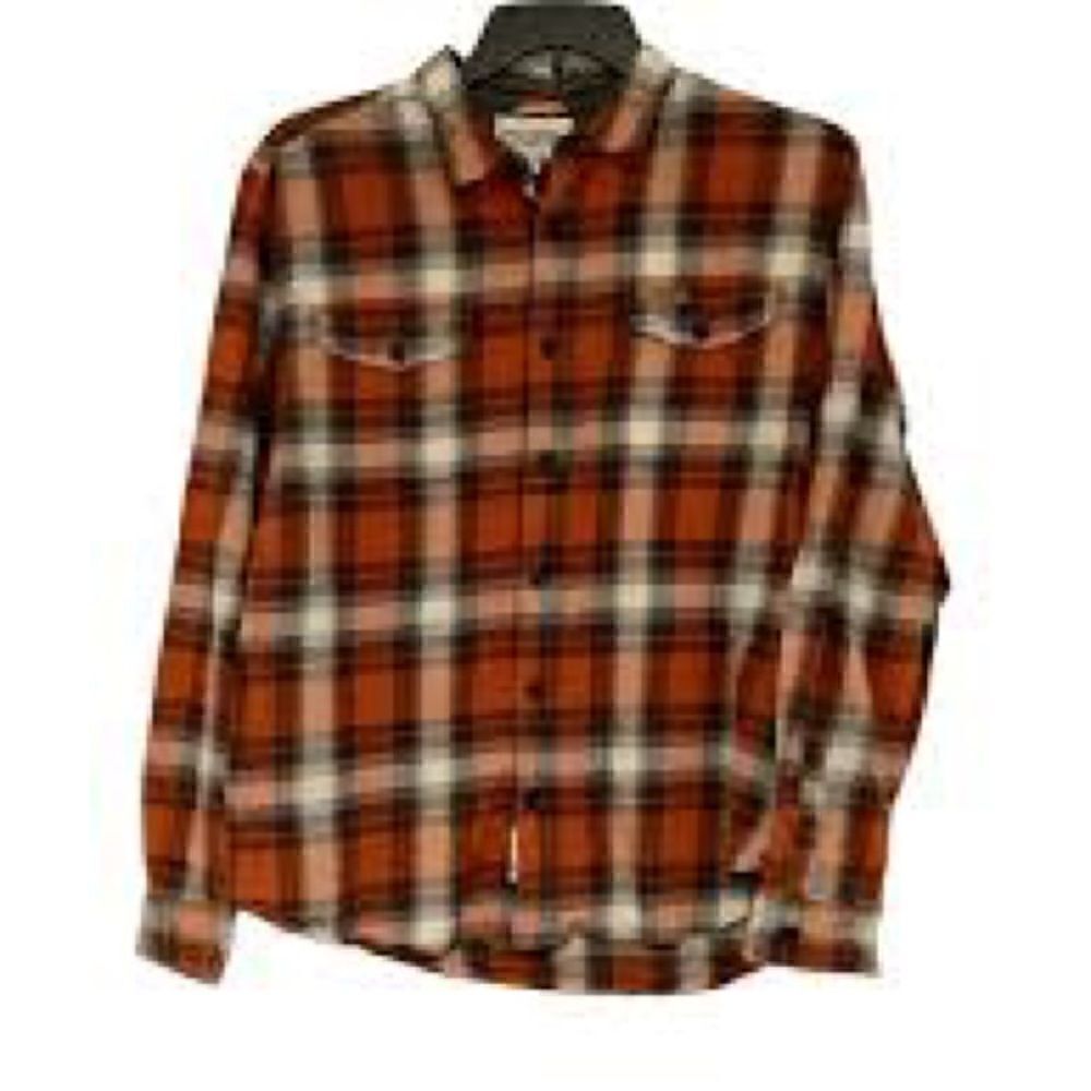 Field & Stream Mens Plaid Flannel Long Sleeve Cotton Shirt. Size XL.